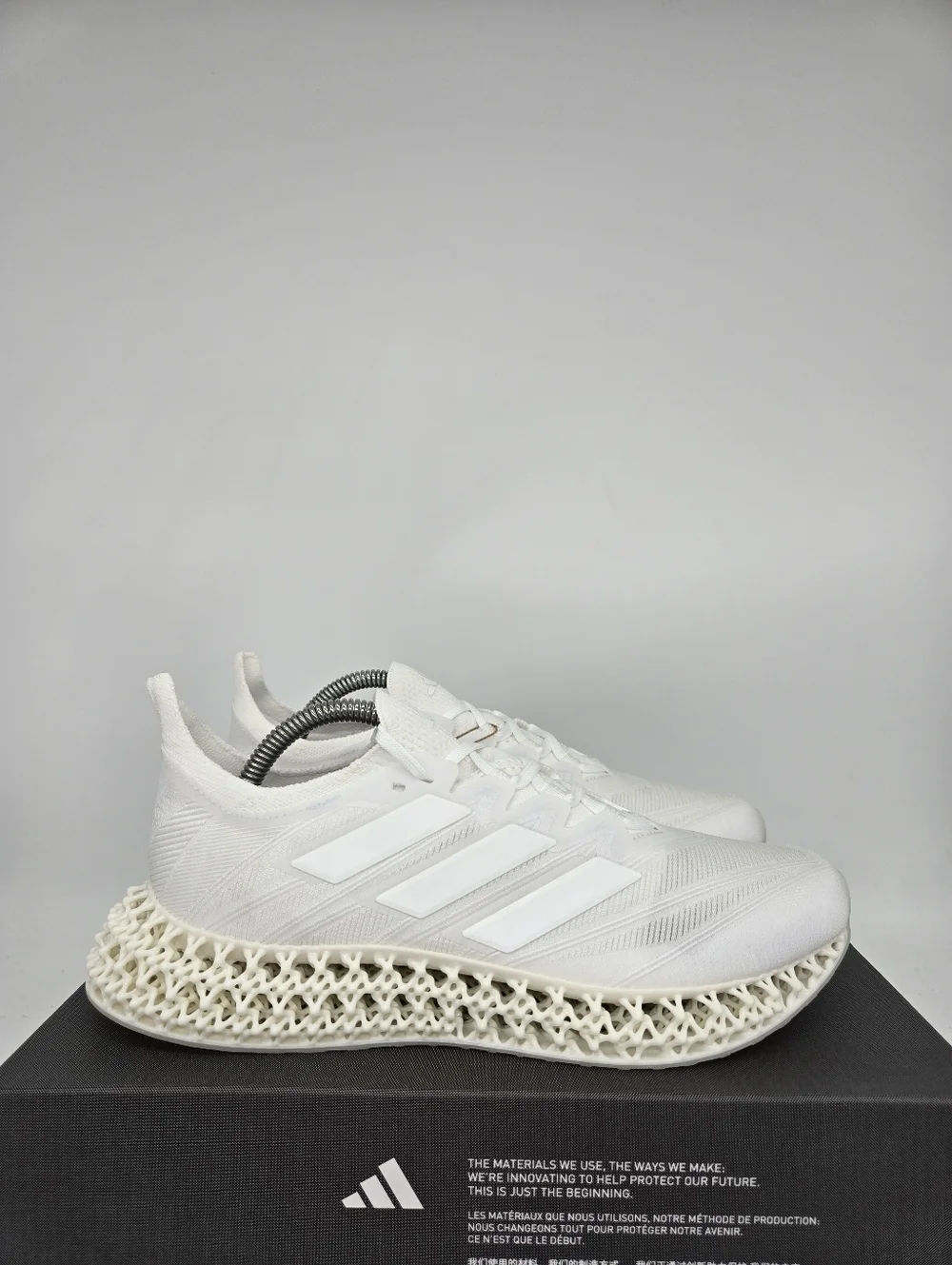 Adidas Women's 4DFWD 4 Triple White Running Shoes Size 7.5 New - Picture 3 of 8